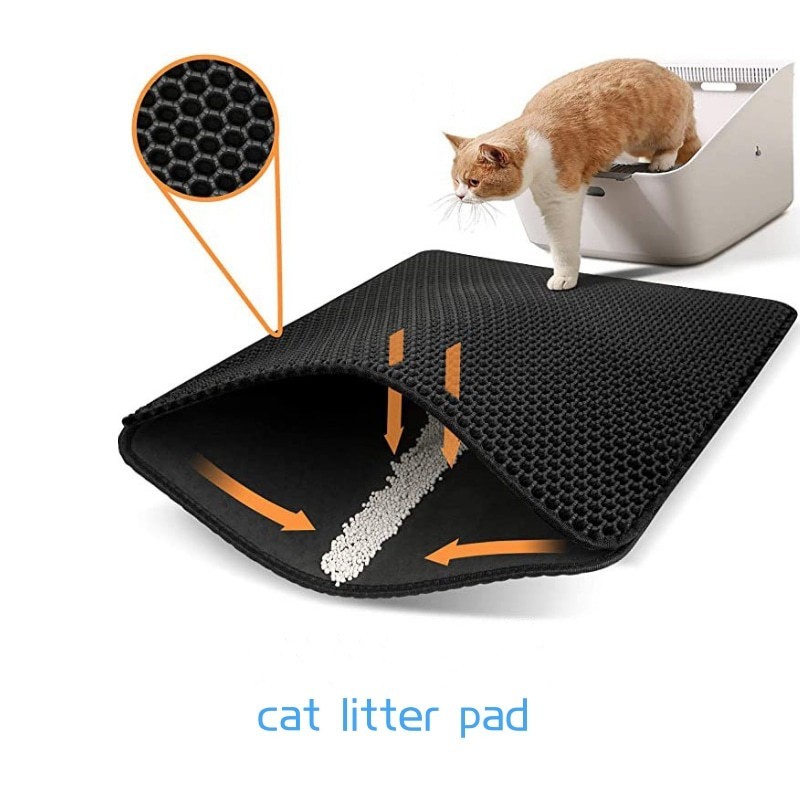  Heeyoo Cat Litter Mat, Large Kitty Litter Box Mat 35 x