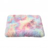 Cat/Dog Bed Soft Plush Shaggy Fabric Rainbow Color Warm Fabric