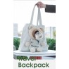 Cute Pet Bag - Canvas - Polyester - Comfort On The Go - Gray