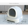 Cats Litter Box Large Cats Litter Box Hooded Litter Tray Kitten Toilet Well Designed Space Efficient (Color : black)