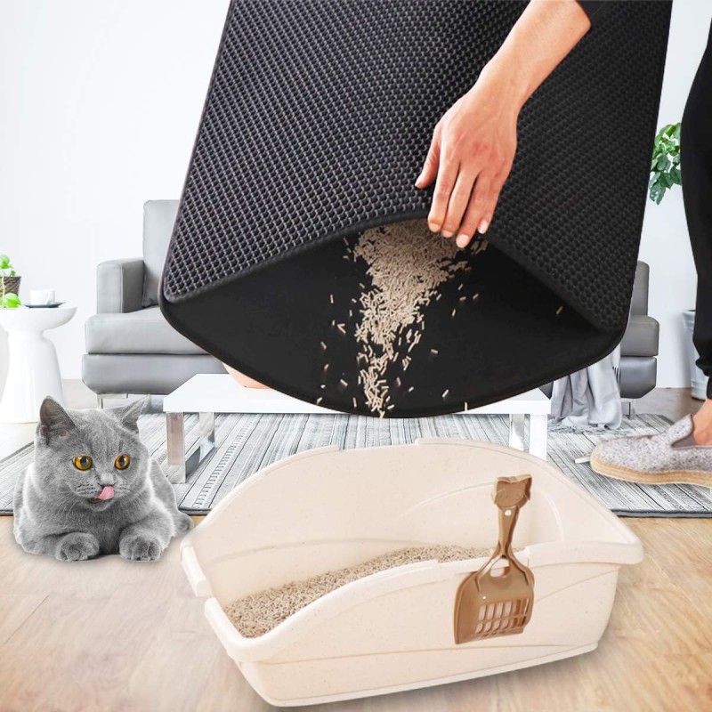 Blackhole Cat Litter Mat- Super Size Rectangular (Beige) - Shop Blackhole Litter  Mat Cat Litter & Cat Litter Mats - Pinkoi